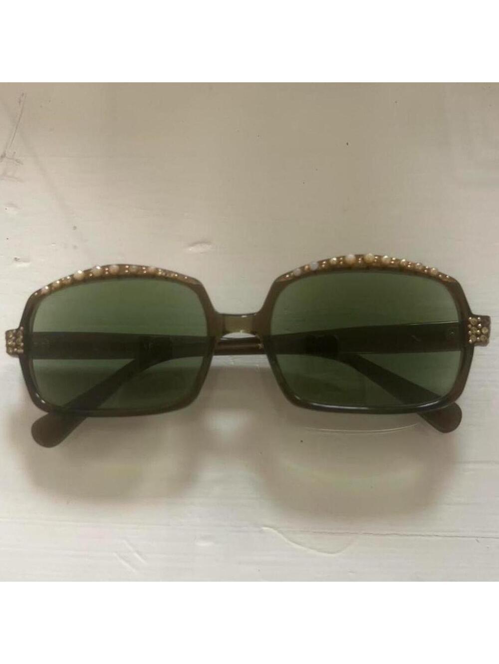 Retro sunnies with pearl & rhinestones. Some stones are missing